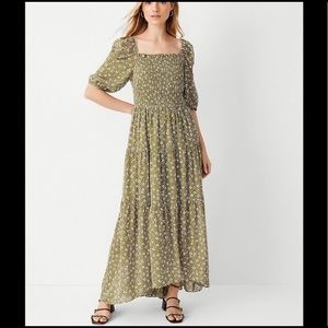 Floral smocked maxi dress - Ann Taylor
